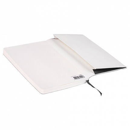 Блокнот А5 (130х210 мм), BRAUBERG ULTRA, под кожу, 80 г/м2, 96 л., в точку, черный, 113012