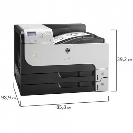 Принтер лазерный HP LaserJet Enterprise M712dn, А3, 41 стр./мин., 100 000 стр./мес., ДУПЛЕКС, сетевая карта, CF236A