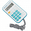 Калькулятор карманный со шнурком BRAUBERG DC-109-WBU (61x110 мм), 8 разрядов, БЕЛЫЙ/ГОЛУБОЙ, 272645