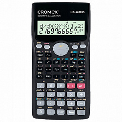 Калькулятор инженерный CROMEX (КРОМЕКС) CX-401BK (155х80 мм), 401 функция, 10+2 разрядов, черный, 273833
