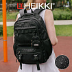 Рюкзак HEIKKI FUSION (ХЕЙКИ) универсальный, отделение для ноутбука, с КОШЕЛЬКОМ, черный, 44х31х14 см, 273864