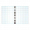 Тетрадь А5, 96 л., ОФИСМАГ, гребень, клетка, обложка картон, МОНОХРОМ, 402797