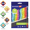 Карандаши художественные цветные BRAUBERG ART CLASSIC, 36 цветов, МЯГКИЙ грифель 3,3 мм, 181538