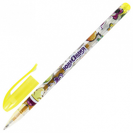 Ручки гелевые ЮНЛАНДИЯ, НАБОР 12 ЦВЕТОВ, БЛЕСТКИ, корпус с печатью, узел 0,7 мм, линия письма 0,5 мм, 142805