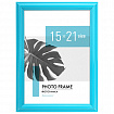 Рамка 15х21 см небьющаяся, багет 17,5 мм, пластик, BRAUBERG "Colorful", голубая, 391237