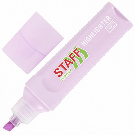 Набор текстовыделителей 6 ПАСТЕЛЬНЫХ ЦВЕТОВ, STAFF "EVERYDAY HL-707", линия 1-5 мм, скошенный наконечник, 152551