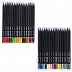 Карандаши цветные чёрное дерево BRAUBERG BLACK WOOD, 36 цветов, мягкий грифель 3 мм, 182042