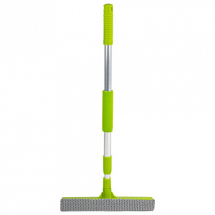 Окномойка ЛЮБАША, алюминиевая телескопическая ручка 50-90 см, рабочая часть 25 см (стяжка, губка, ручка), 603613