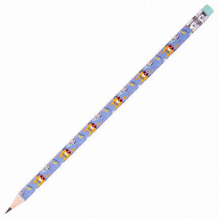 Карандаш чернографитный ЮНЛАНДИЯ "ЩЕНОК", 1 шт., HB, с ластиком, корпус ассорти, 181774