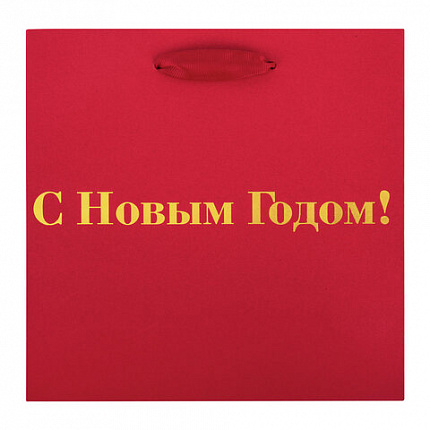 Пакет подарочный НАБОР 3 шт., новогодний, 20х8х20 см, "Business X-Mas Kraft", ЗОЛОТАЯ СКАЗКА, 592425