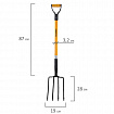 Вилы копальные стальные 19х28 см, ОБЩАЯ ДЛИНА 115 см, черенок стекловолокно, V-ручка, RABBITEX (РАББИТЕКС) "FIBERGLASS", 700491