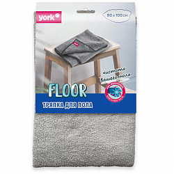 Тряпка для мытья пола 80х100см, плотность 250г/м2, МИКРОФИБРА, YORK, 022340