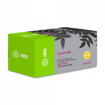 Тонер-картридж CACTUS (CS-PH7100M) для XEROX Phaser 7100, пурпурный, ресурс 4500 стр.