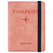 Обложка для паспорта и документов с защитой от считывания, 9 карманов, резинка, экокожа, розовая, BRAUBERG, 238750