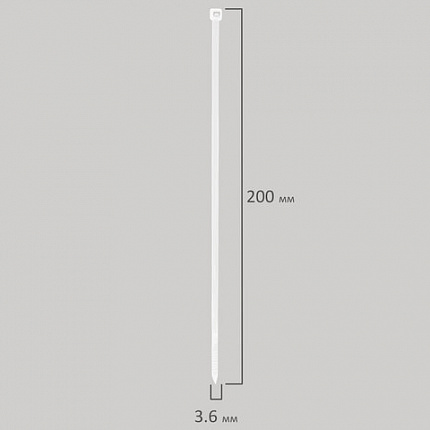 Стяжка (хомут) нейлоновая сверхпрочная POWER LOCK, 3,6х200 мм, КОМПЛЕКТ 100 шт., белая, SONNEN, 607921