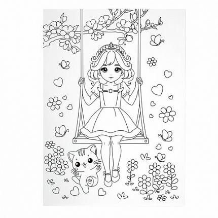 Набор ЮНОГО ХУДОЖНИКА "ПРИНЦЕССА" для рисования и творчества в кейсе ЮНЛАНДИЯ, 75 предметов, 665673