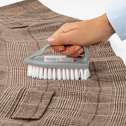 Щетка для одежды/обуви, большая, 9х14х6 см, пластик, цвет ассорти, "Утюжок", YORK, 40010