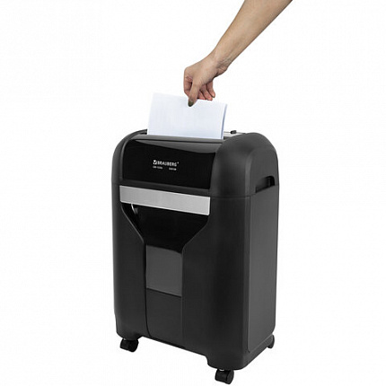 Уничтожитель (шредер) BRAUBERG PROFESSIONAL CM-1520x, "Heavy Duty", 4 уровень секретности, 4х28 мм, 15 листов, корзина 20 литров, 533130
