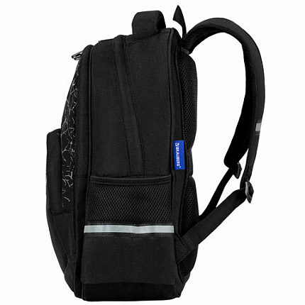 Рюкзак BRAUBERG SOFT, 2 отделения, 3 кармана, "Lettering", СВЕТЯЩИЙСЯ, 40х31х15 см, 272034