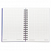 Блокнот МАЛЫЙ ФОРМАТ А6, 105х145 мм, 80 л., гребень, пластик, клетка, BRAUBERG, "Офисный", 125399