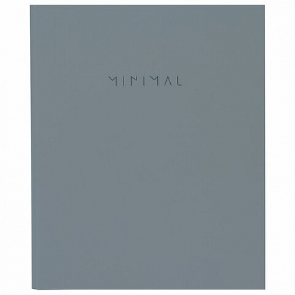 Тетрадь на кольцах А5 175х215 мм, 120 л., твердый картон, матовая ламинация, клетка, BRAUBERG "Minimal grey", 404996