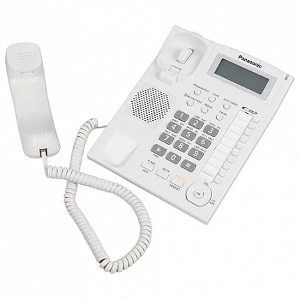 Телефон PANASONIC KX-TS2388RUW, АОН, спикерфон, память 50 ном., тонал/импул. режим, белый