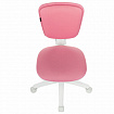 Кресло детское BRABIX "Joy MG-204W", без подлокотников, пластик белый, ткань TW, розовое, 533011