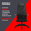 Кресло офисное BRABIX PREMIUM "Ultimate EX-801" пластик, плотная двойная сетка Х2, черное, 532922