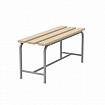 Скамья деревянная на металлокаркасе "СТ 1000", 1000х350х450 мм, каркас металлический серый, сиденье дерево