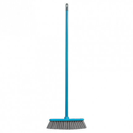 Щетка для уборки КОМПЛЕКТ черенок 110 см + щетка 35 см, щетина 8 см, в сборе, еврорезьба, YORK, 51040