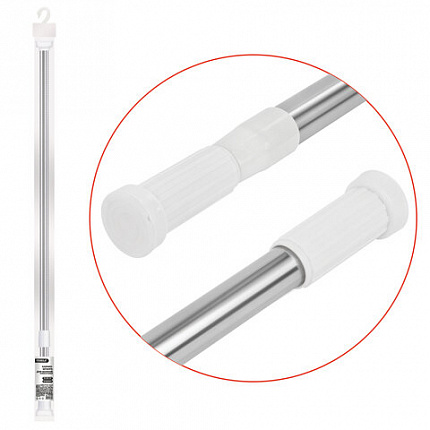 Карниз штанга для ванной телескопический 110-200 см, нержавеющая сталь, PRIMILA (ПРИМИЛА), 700108