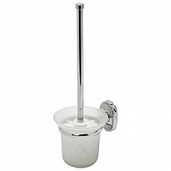 Ершик для унитаза подставка из толстого стекла, крепление к стене, хромированная сталь, LAIMA, 607425