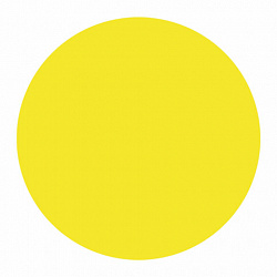 Знак безопасности "Желтый круг на двери", КОМПЛЕКТ 5 шт., диаметр 150 мм, пленка самоклеящаяся, И 16, И16