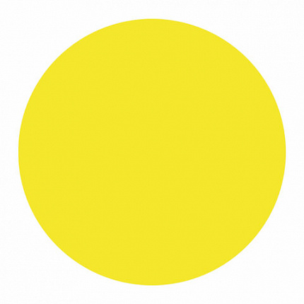 Знак безопасности "Желтый круг на двери", КОМПЛЕКТ 5 шт., диаметр 150 мм, пленка самоклеящаяся, И 16, И16