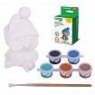 ФИГУРКА ИЗ ГИПСА с красками и кистью для росписи, ассорти, BRAUBERG KIDS, 665203