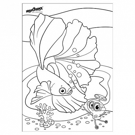 Карандаши цветные с двухцветным грифелем ЮНЛАНДИЯ "МОРСКИЕ ЖИТЕЛИ", 24 цвета, 12 штук, 181587