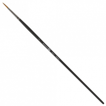 Кисть художественная проф. BRAUBERG ART CLASSIC, колонок, круглая, № 3, длинная ручка, 200924