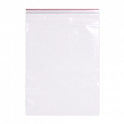 Пакеты ZIP LOCK "зиплок" СВЕРХПРОЧНЫЕ, комплект 100 шт., 300х400 мм, ПВД, 100 мкм, BRAUBERG EXTRA, 608184