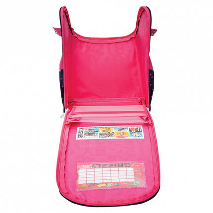 Ранец GRIZZLY эргономичная спинка, с брелоком, для девочек, "HAPPY ALWAYS", 35х26х16 см, RAl-294-1/1