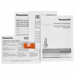 Радиотелефон PANASONIC KX-TGB610RUB, память 50 номеров, АОН, повтор, часы/будильник, чёрный