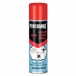 Средство аэрозольное репеллентное от комаров, мошек и клещей 147 мл, РЕФТАМИД, СИБИАР, 5-03.09.122.01
