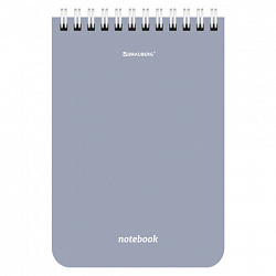 Блокнот МАЛЫЙ ФОРМАТ А6 108х145мм, 40 л., гребень, картон, клетка, BRAUBERG, КС МОРАНДИ, 118554