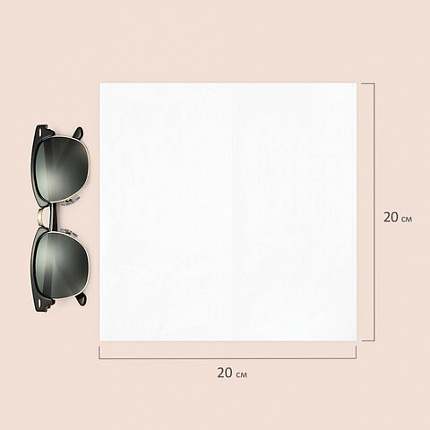 Салфетки косметические 100 штук в картонном боксе, 2-слойные, LAIMA/ЛАЙМА, 20х20 см, 126909