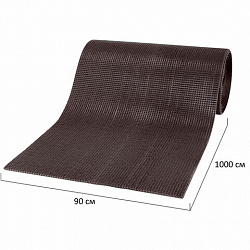 Коврик ДОРОЖКА 0,9х10 м, "ТРАВКА" ВЕНГЕ пластиковый грязезащитный, щетина 10 мм, LAIMA EXPERT, 701072