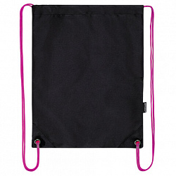 Мешок для обуви BRAUBERG плотный, карман на молнии, подкладка, 43х33 см, Neon Pink, 272428
