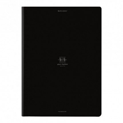 Тетрадь А4 96л. BRAUBERG на сшивке с корешком, клетка, обложка картон, Ритм, 405284