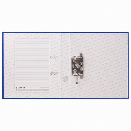 Папка-регистратор STAFF "Manager" с покрытием из ПВХ, 50 мм, без уголка, синяя, 225977
