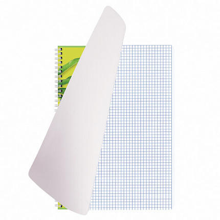 Тетрадь А4, 96 л., BRAUBERG, гребень, клетка, матовая ламинация, "Exotic", 404062