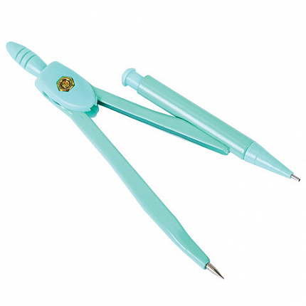 Готовальня ПИФАГОР 2 предмета: циркуль 120 мм, запасные грифели, пластиковый пенал, ассорти, 210861