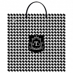 Пакет с пластиковой ручкой ПВД, 36х37 см, "Шанель", 100 мкм, н00112268